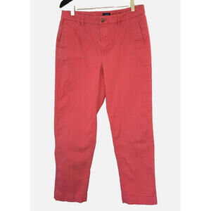 J Crew Women's Chino Scout Pants Coral Sz 6 EUC